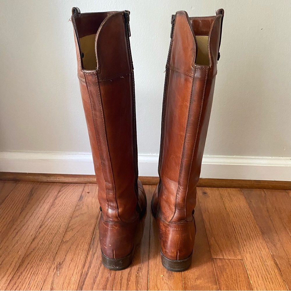 Frye Brown Leather Riding Boots - Picture 4 of 10